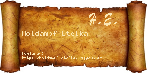 Holdampf Etelka névjegykártya